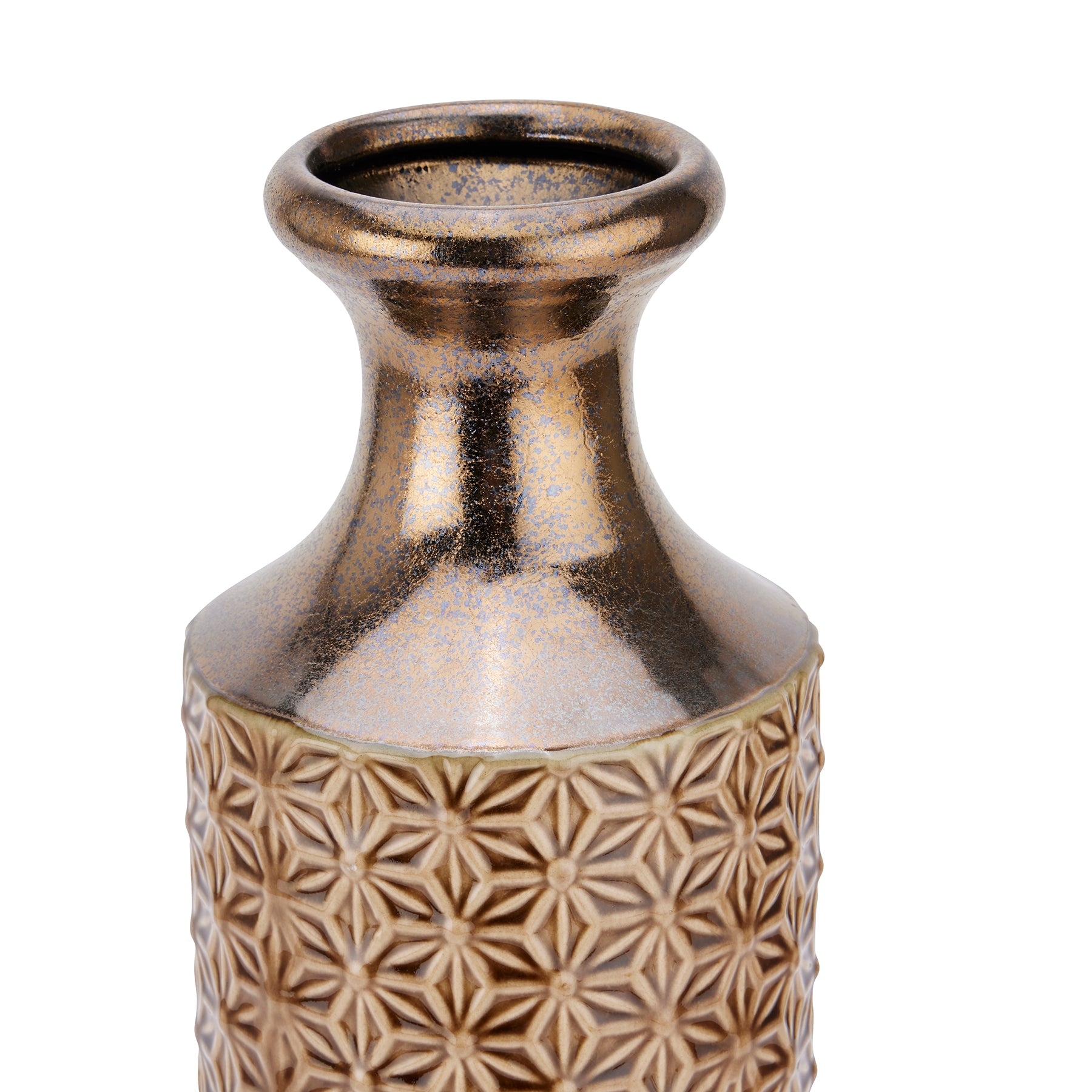 Seville Collection Large Caramel Fluted Vase