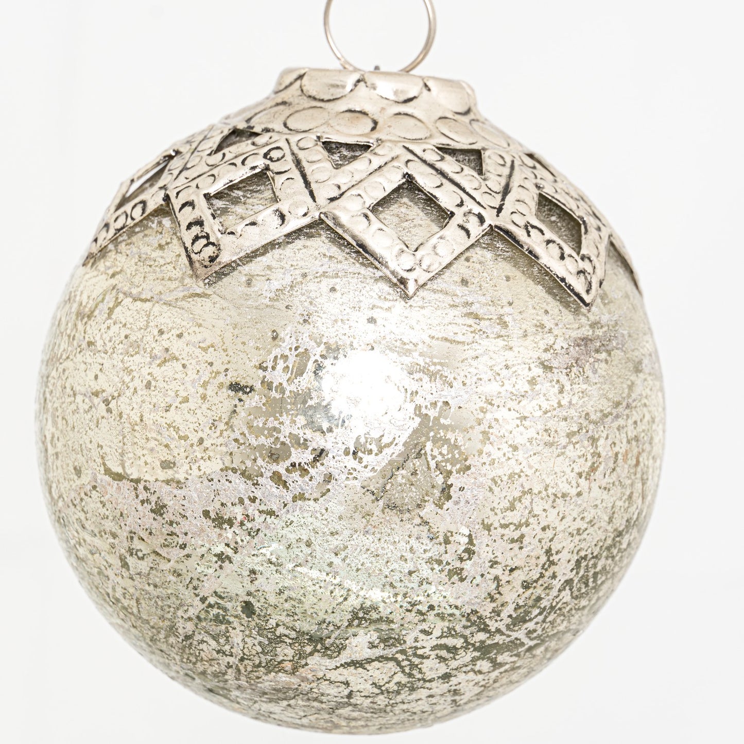 The Noel Collection Mercury Diamond Crested Large Bauble