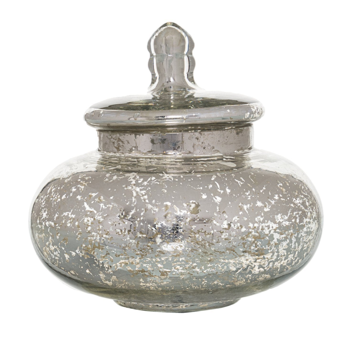 The Noel Collection Small Silver Squat Trinket Jar