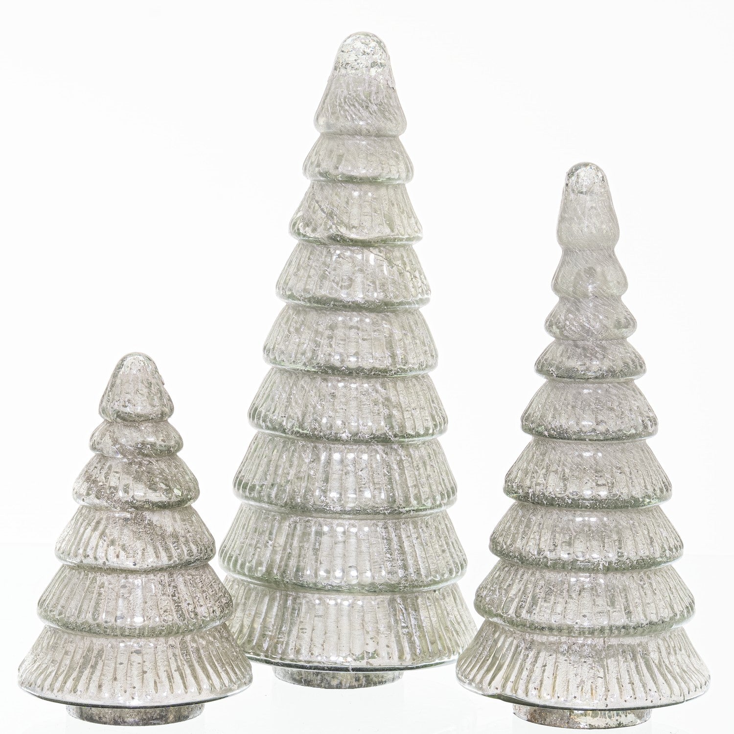 The Noel Collection Tiered Decorative Large Glass Tree