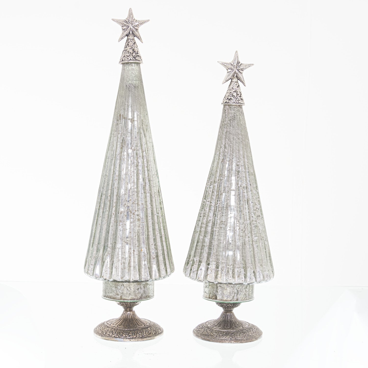 The Noel Collection Footed Glass Decorative Tree