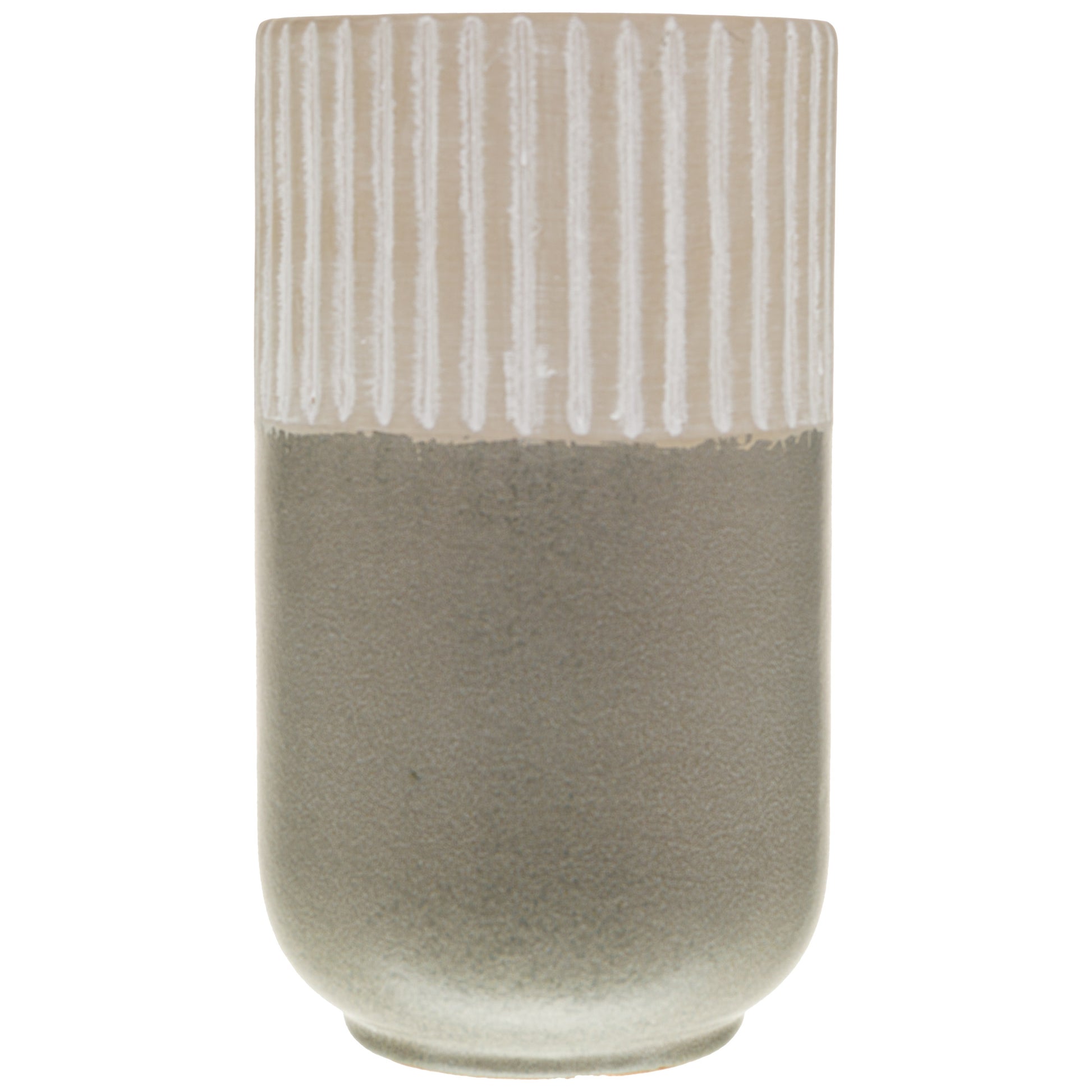Mason Collection Grey Ceramic Straight Vase