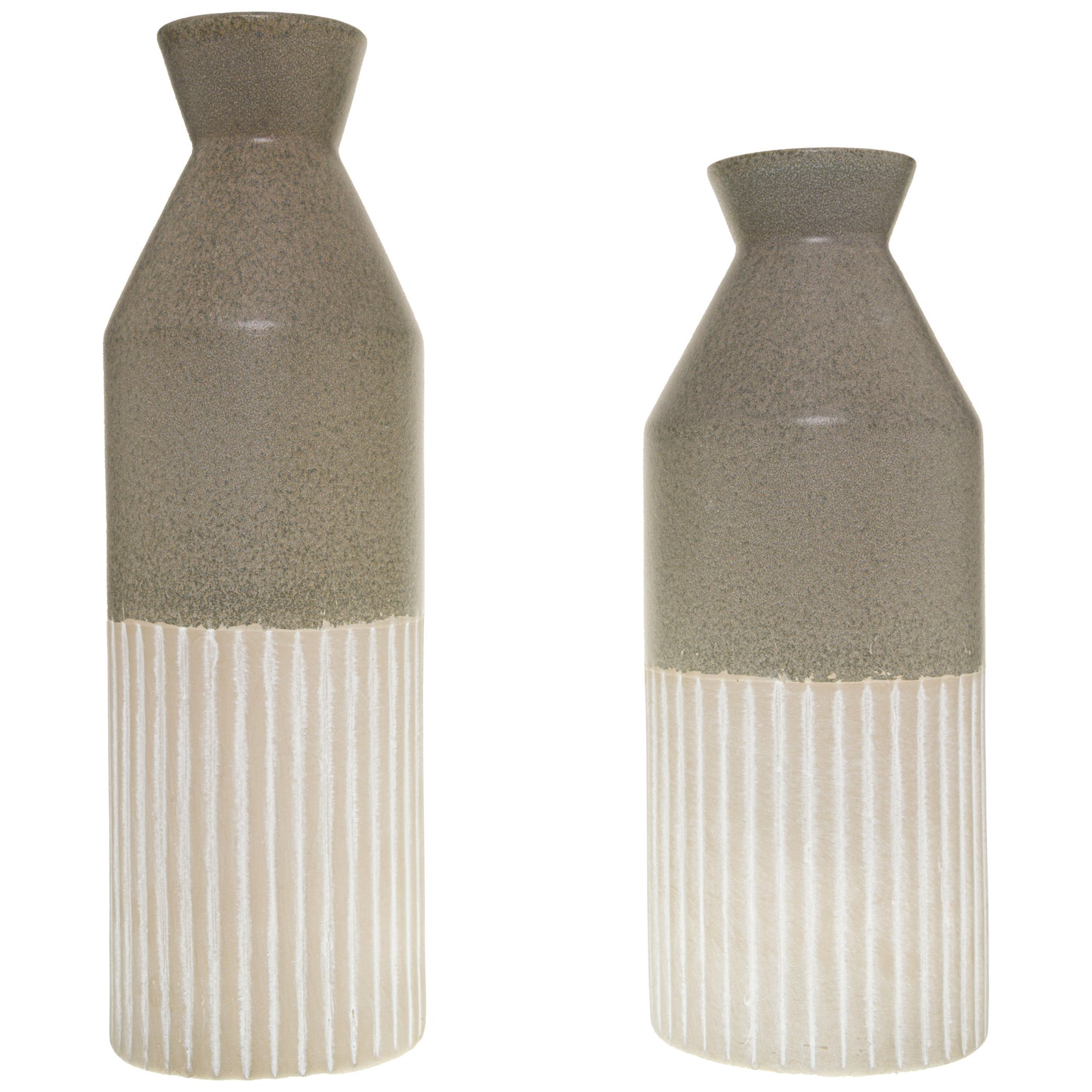 Mason Collection Grey Ceramic Ellipse Tall Vase