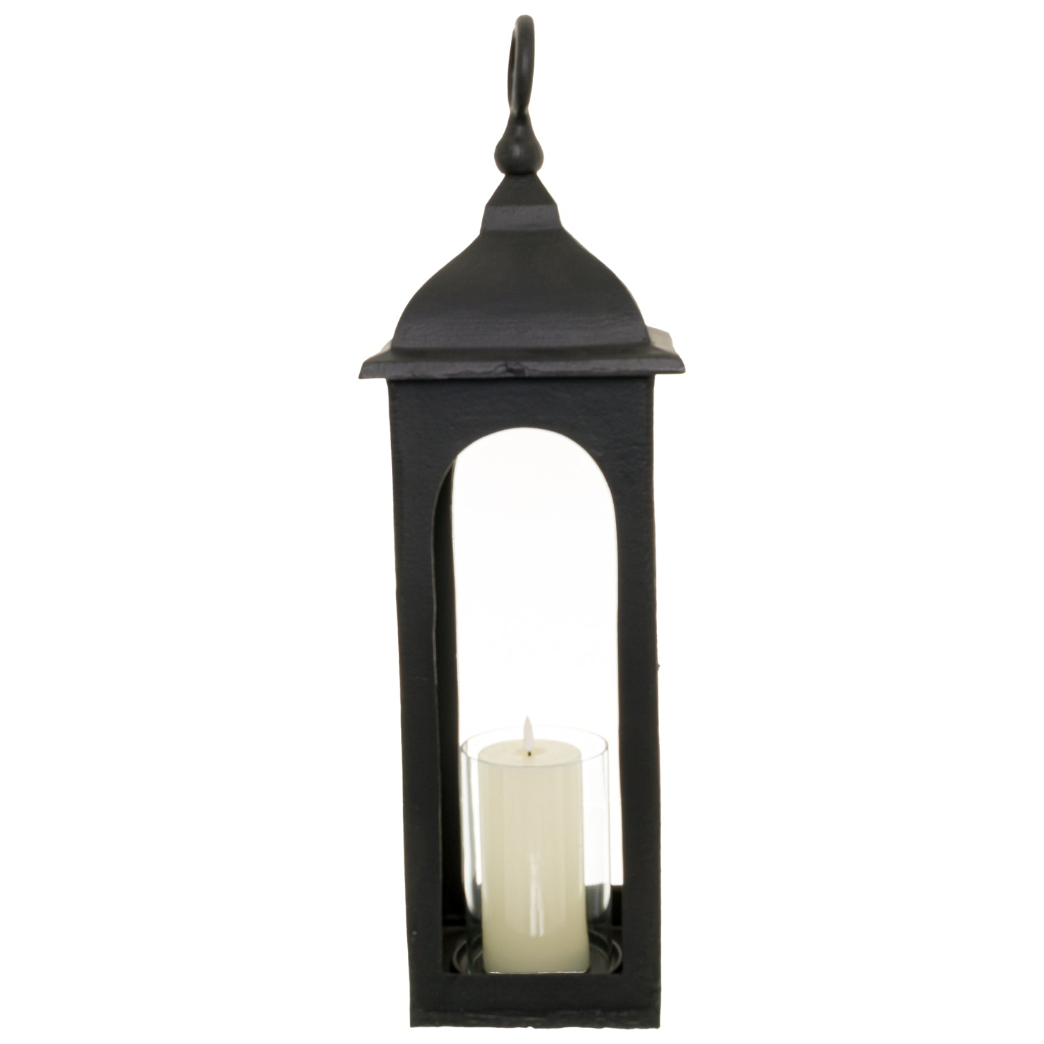 Farrah Collection Black Cast Loop Top Lantern