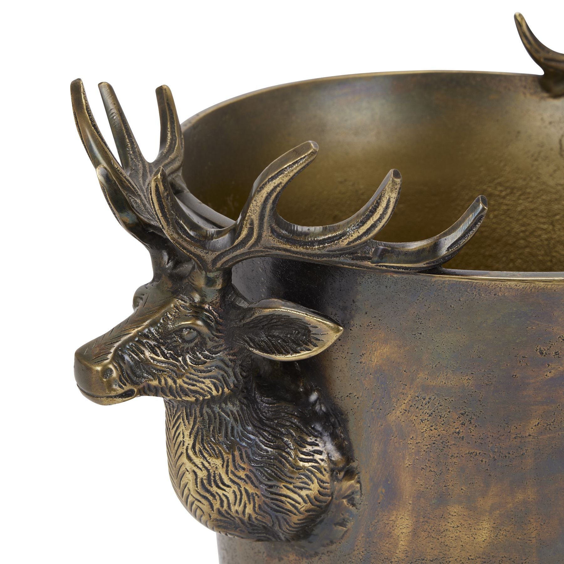 Antique Bronze Stag Champagne Cooler