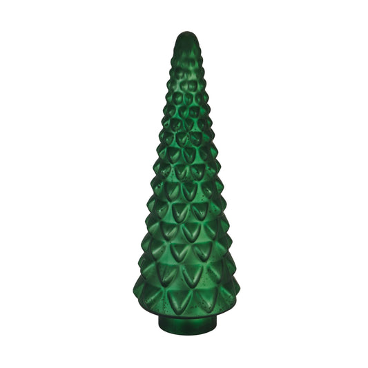 Noel Collection Large Forest Green Glass Decorative Tree