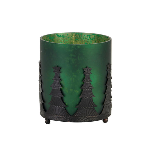 The Noel Collection Forest Green Tree Candle Holder