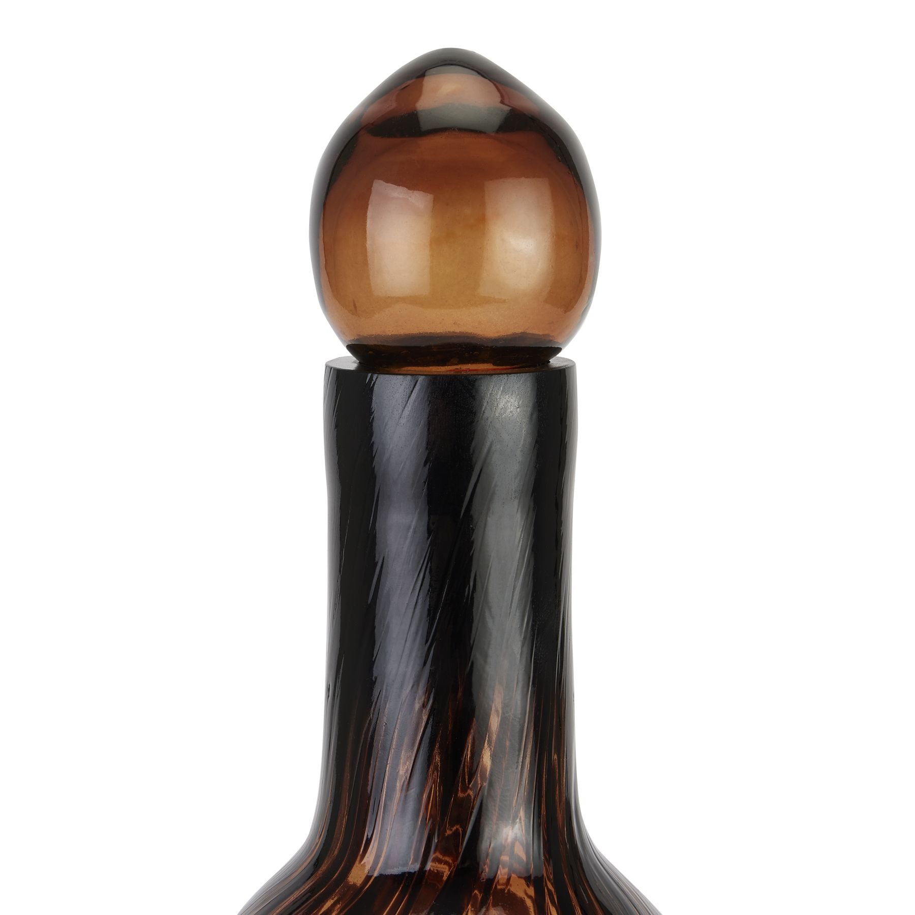 Amber Dapple Tall Bottle With Stopper