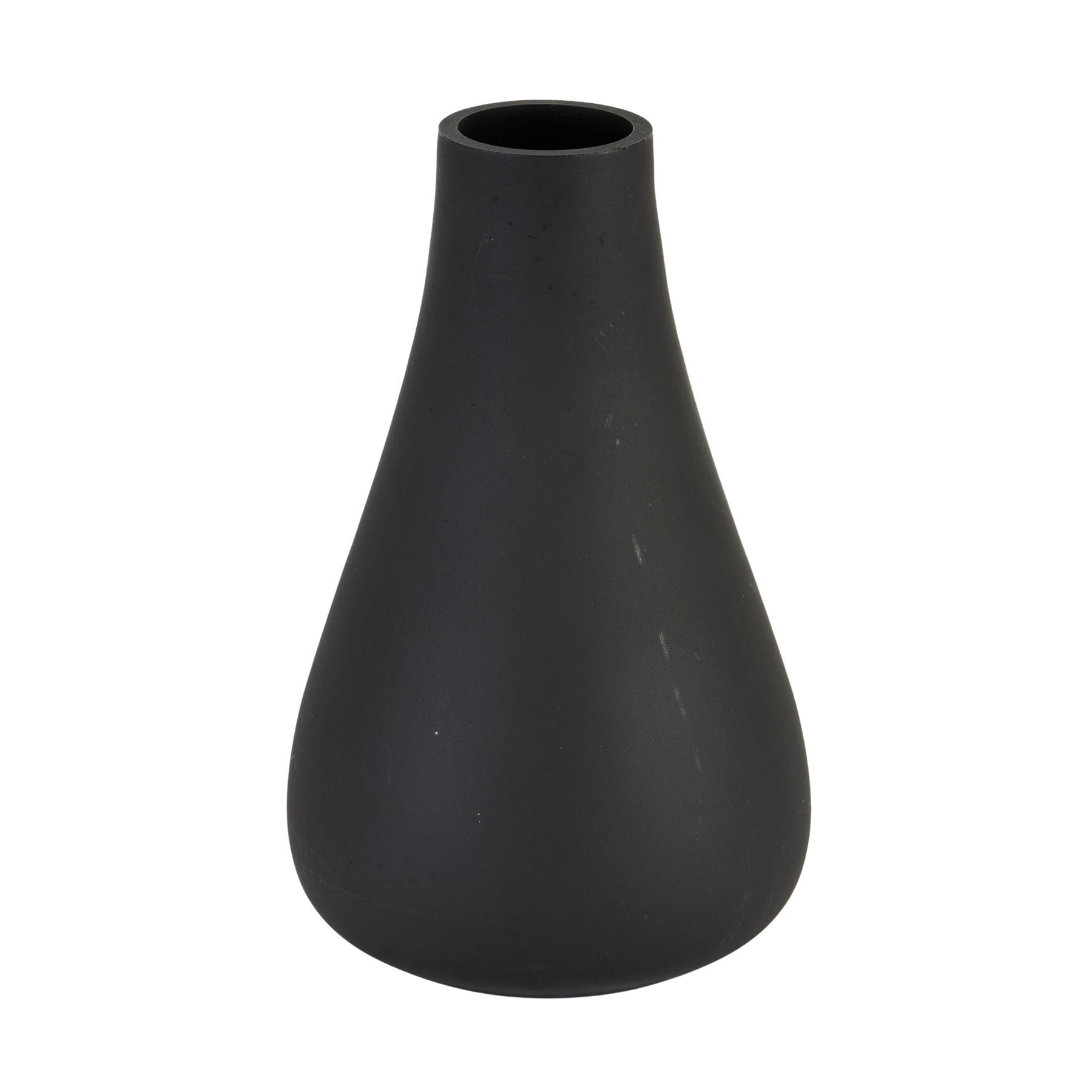 Black Tapered Glass Vase