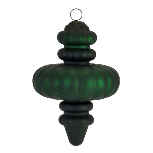 The Noel Collection Forest Green Fluted Bauble