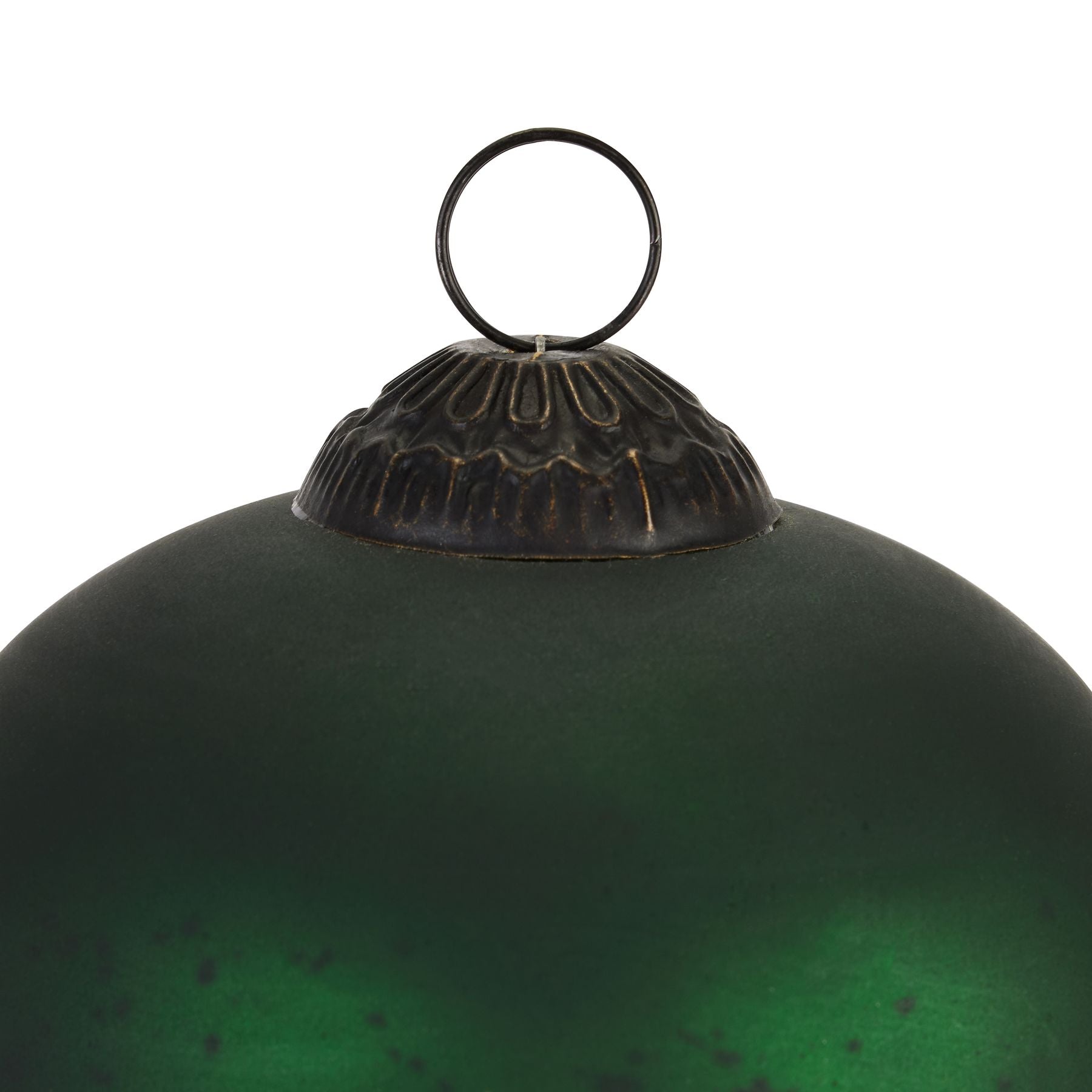 The Noel Collection Forest Green Bulbous Christmas Bauble