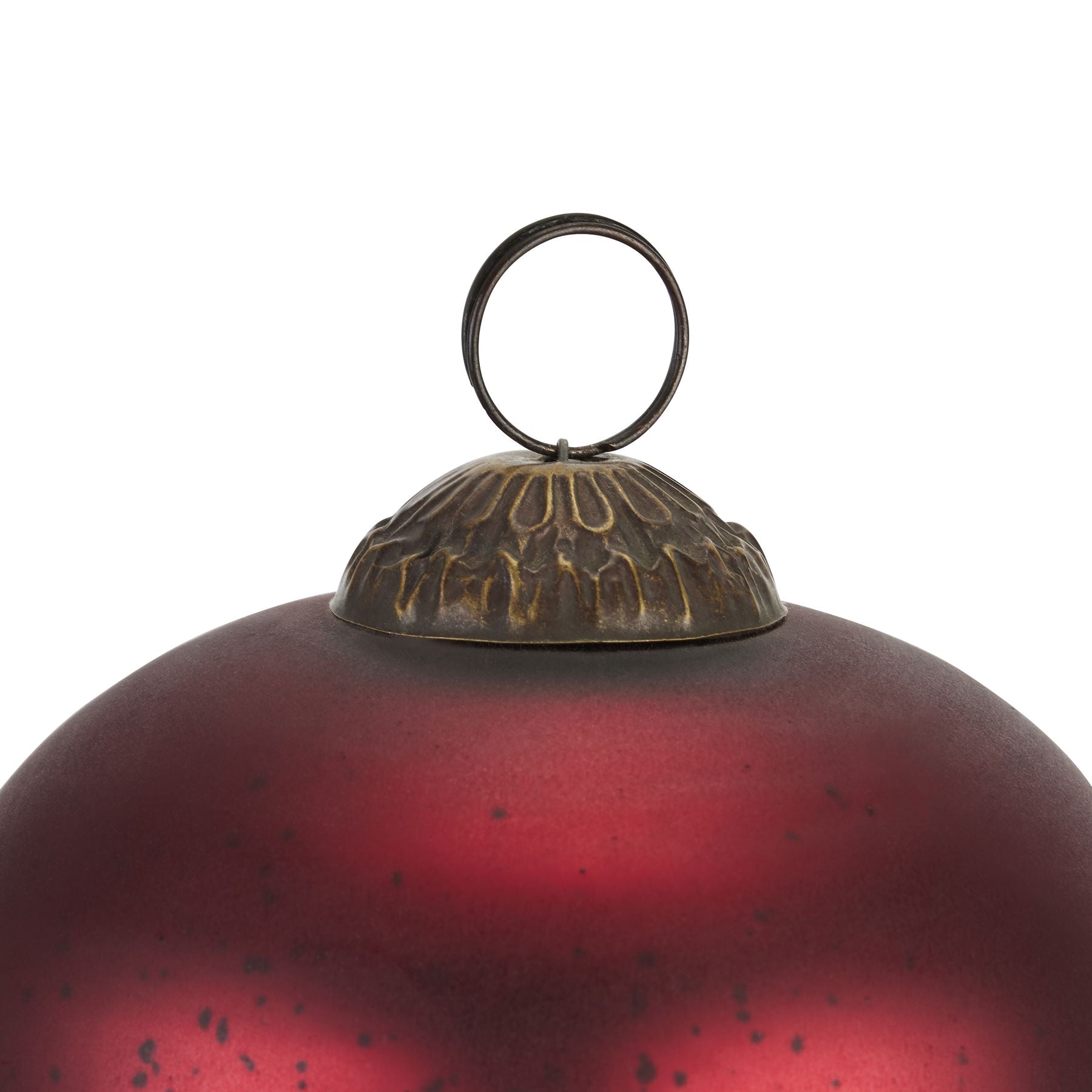 The Noel Collection Ruby Red Bulbous Christmas Bauble