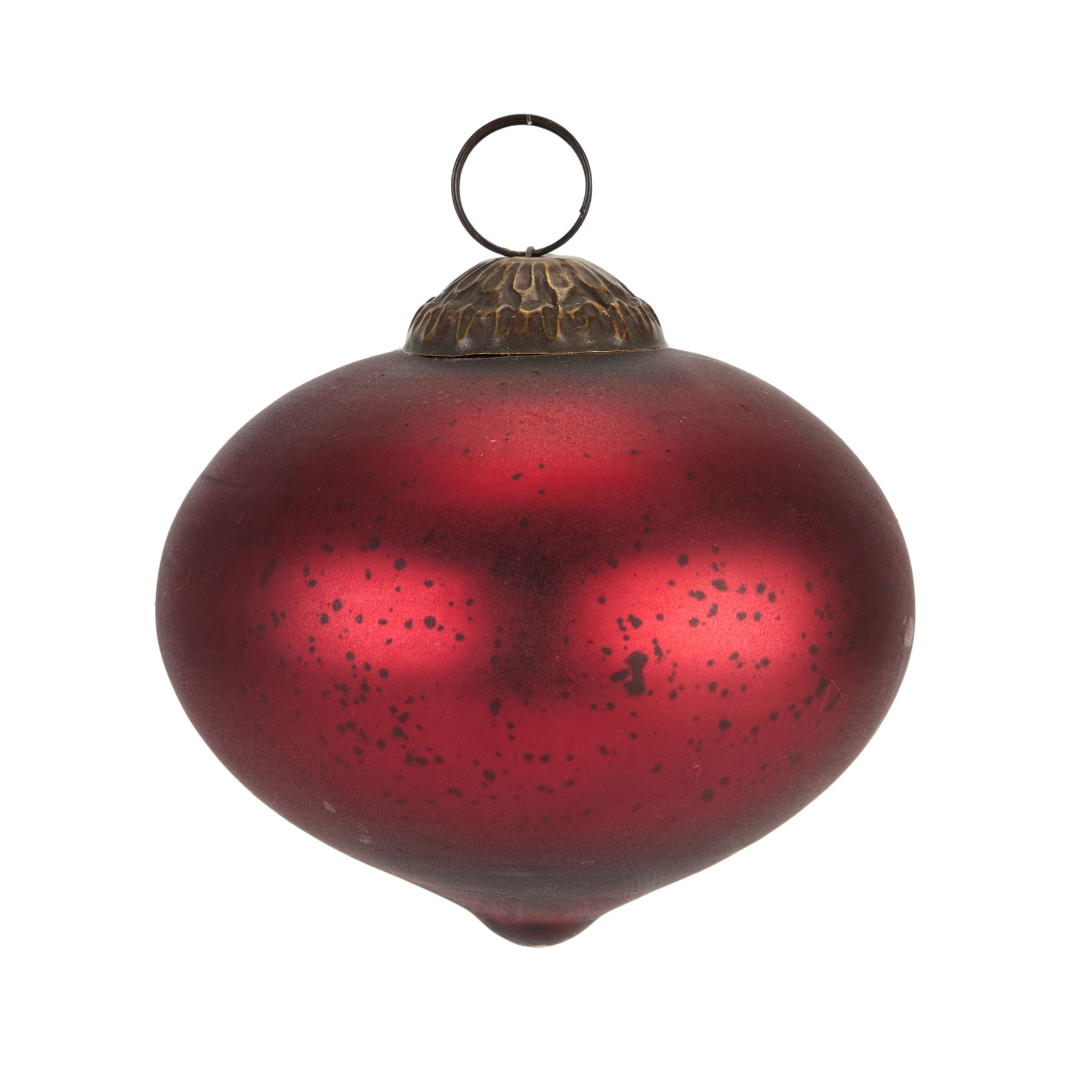 The Noel Collection Ruby Red Bulbous Christmas Bauble