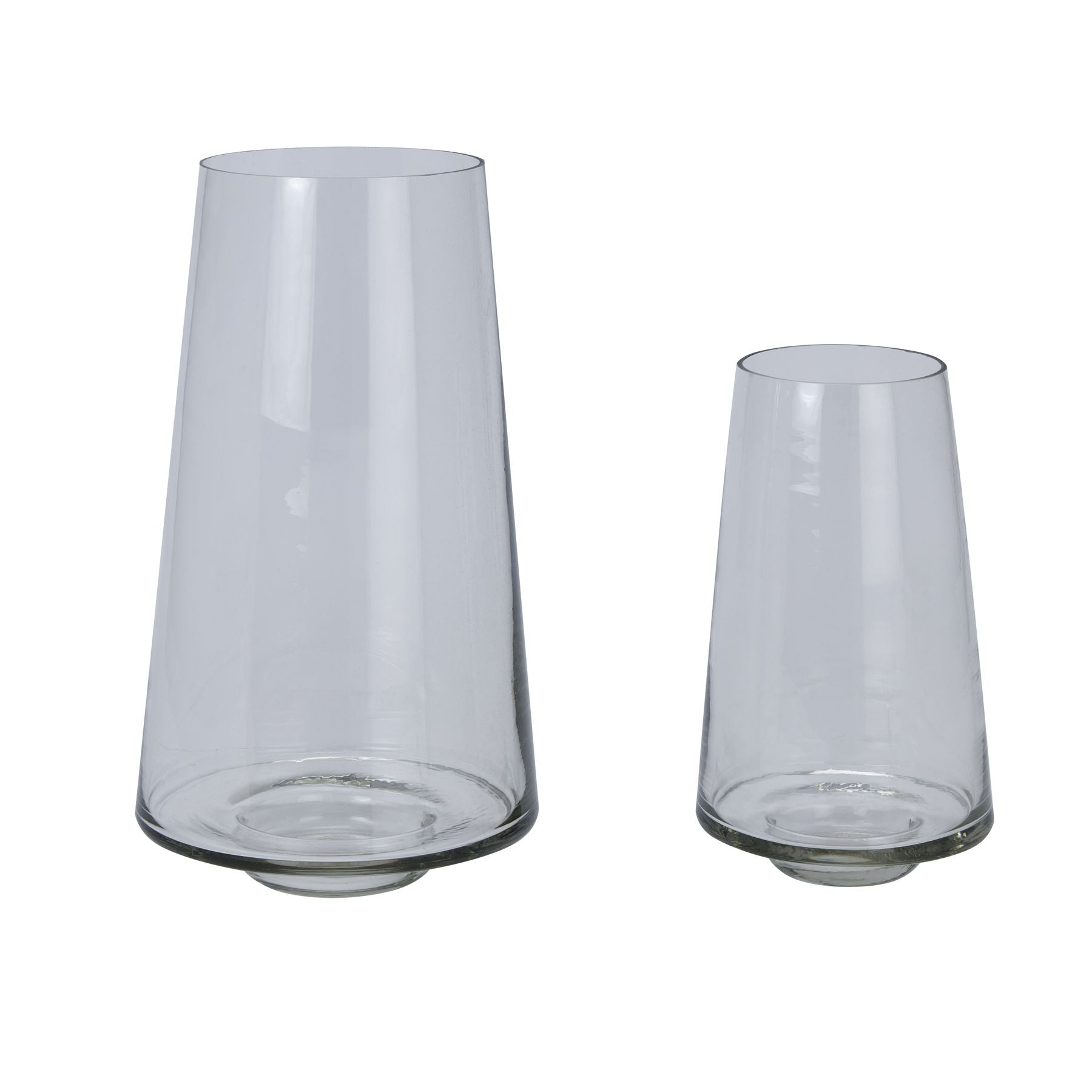 Clear Glass Tall Tapered Vase
