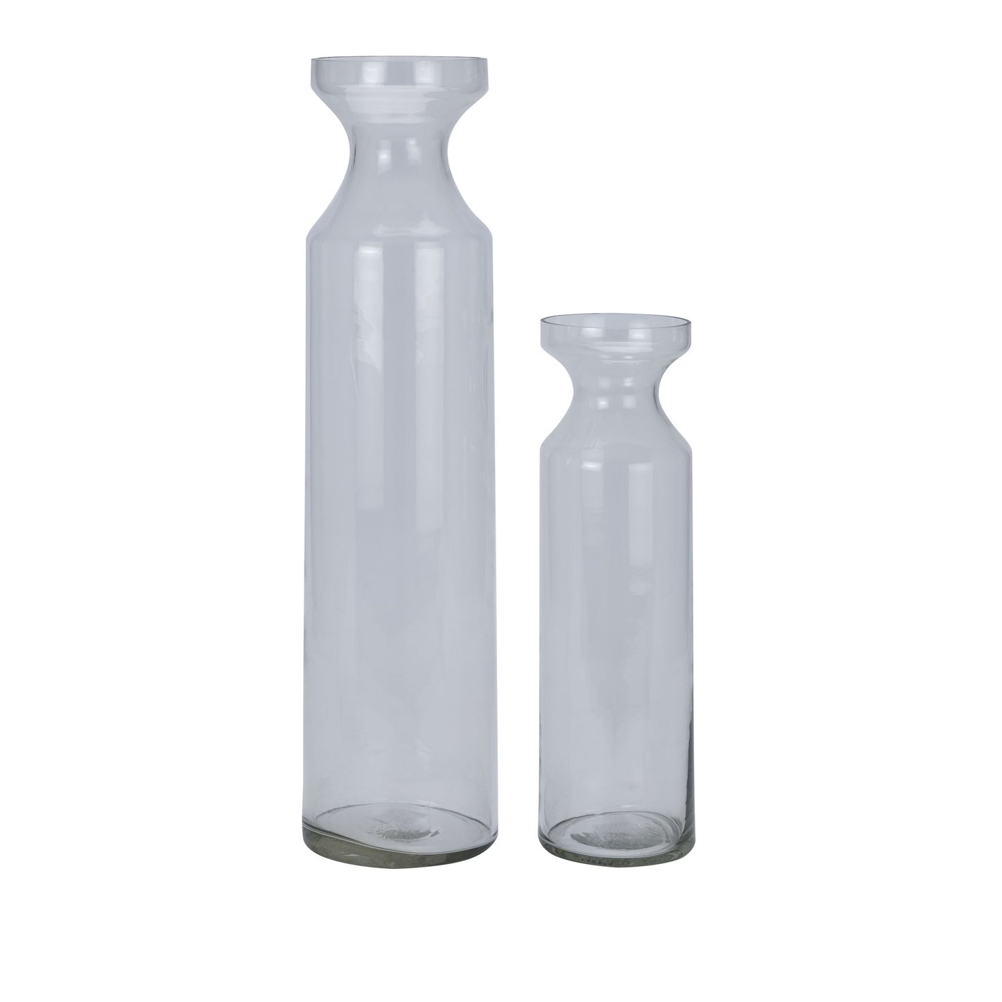 Clear Glass Fluted Vase