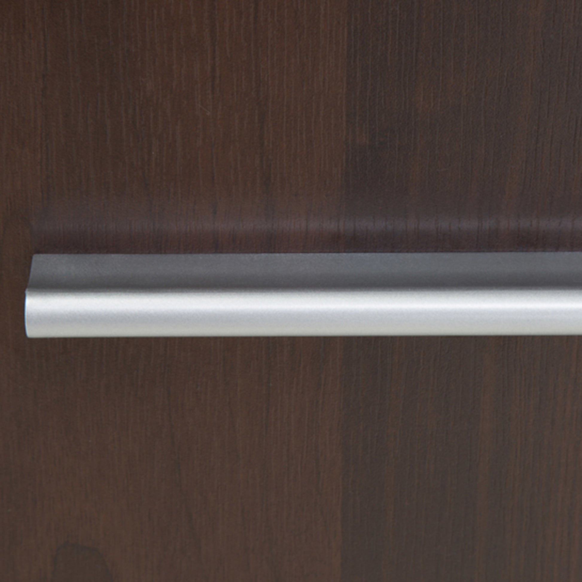 Imperial  Tall Glazed 1 Door 2 Drawer Narrow Cabinet in Dark Mahogany Melamine
