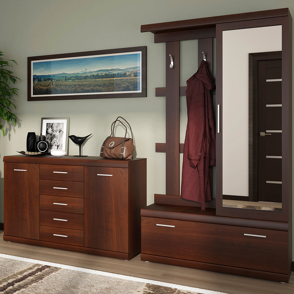 Imperial  2 Door 5 Drawer Sideboard in Dark Mahogany Melamine