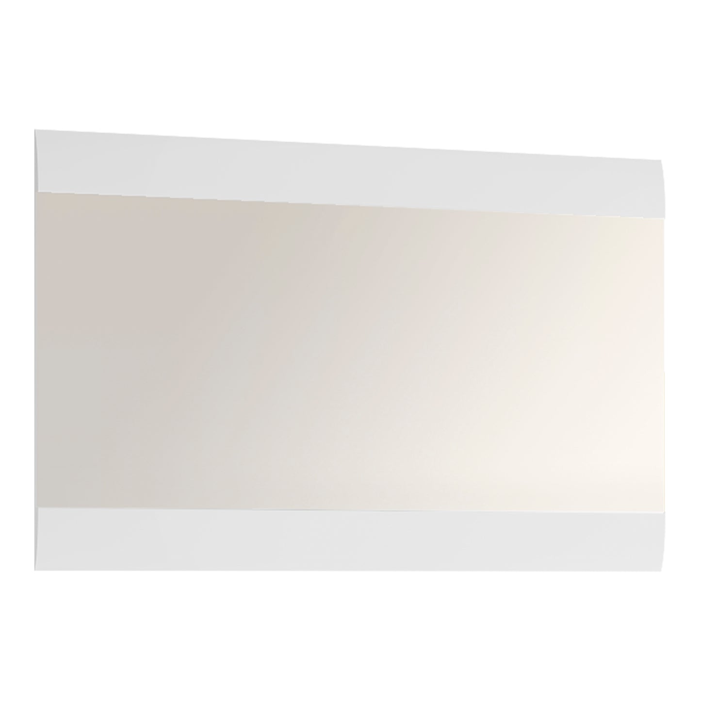 Chelsea  Wall Mirror 109.5 cm wide in White with Oak Trim
