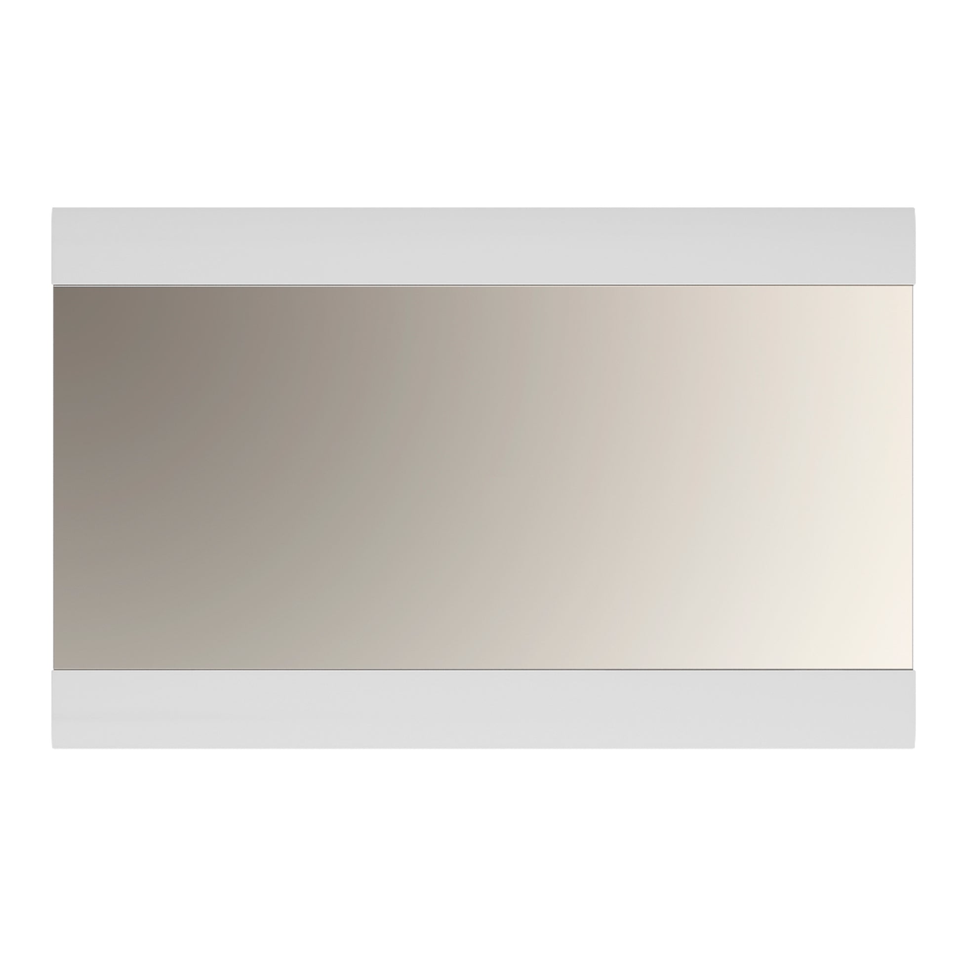 Chelsea  Wall Mirror 109.5 cm wide in White with Oak Trim