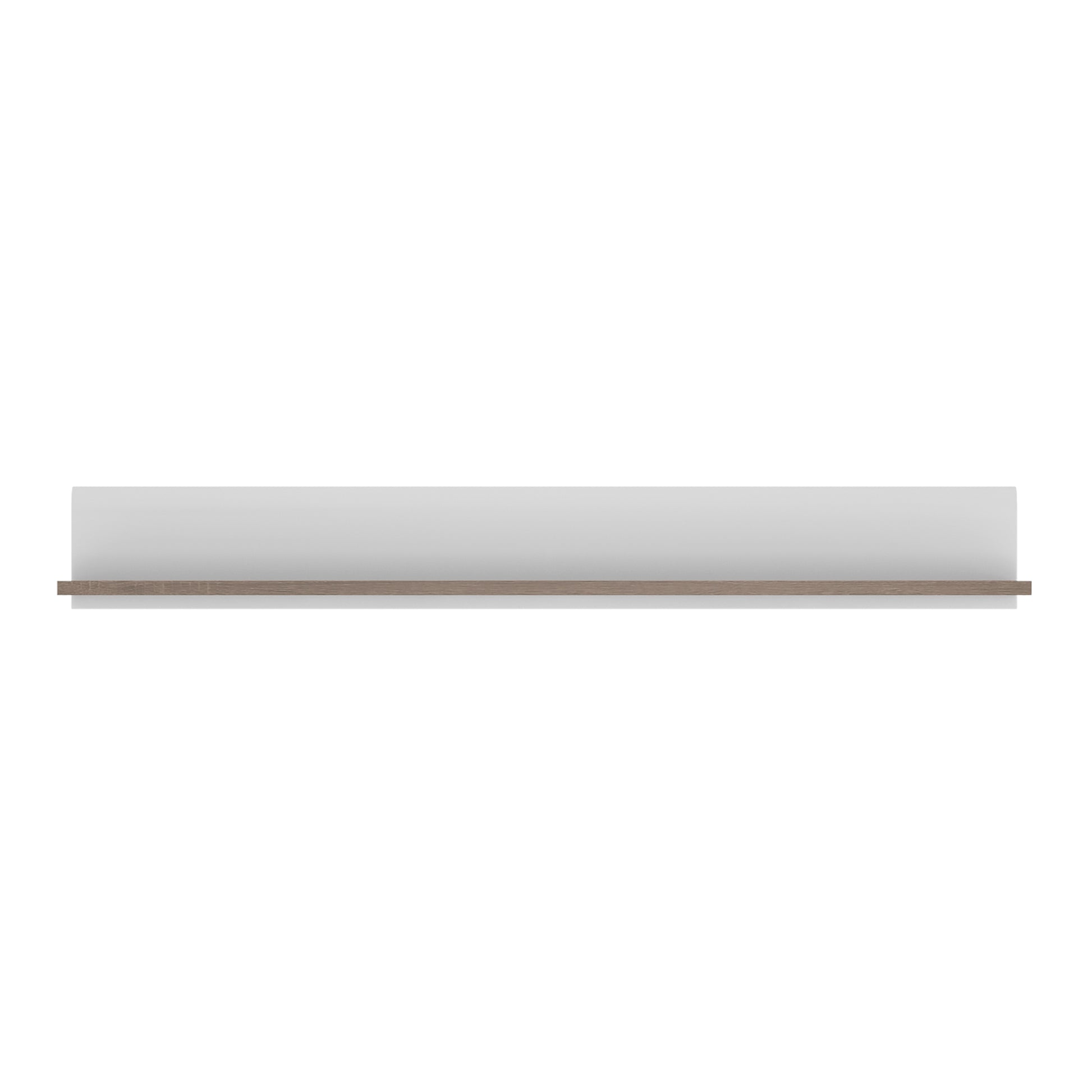 Chelsea  Wall Shelf in White with Oak Trim