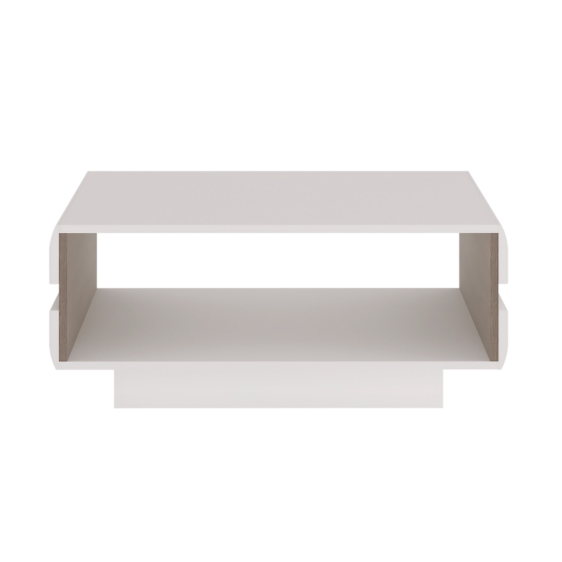 Chelsea  Large Designer Coffee Table in White with Oak Trim
