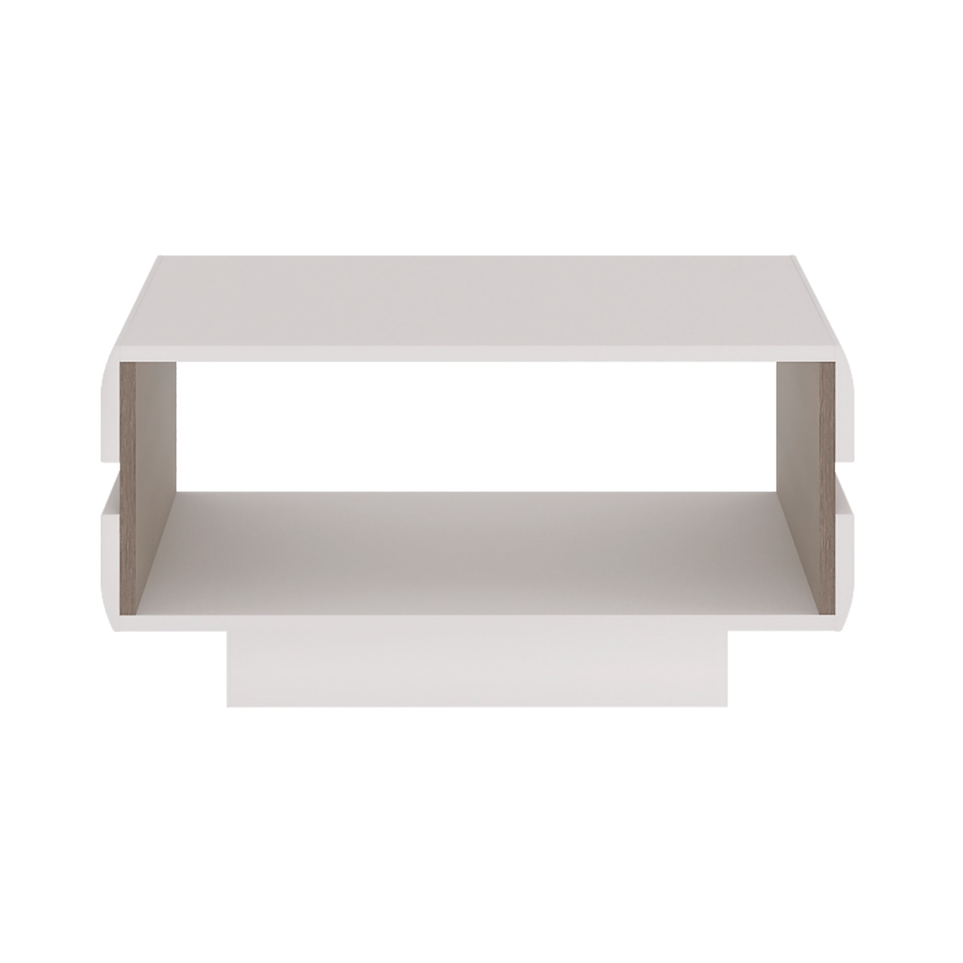 Chelsea  Small Designer coffee table in White with Oak Trim