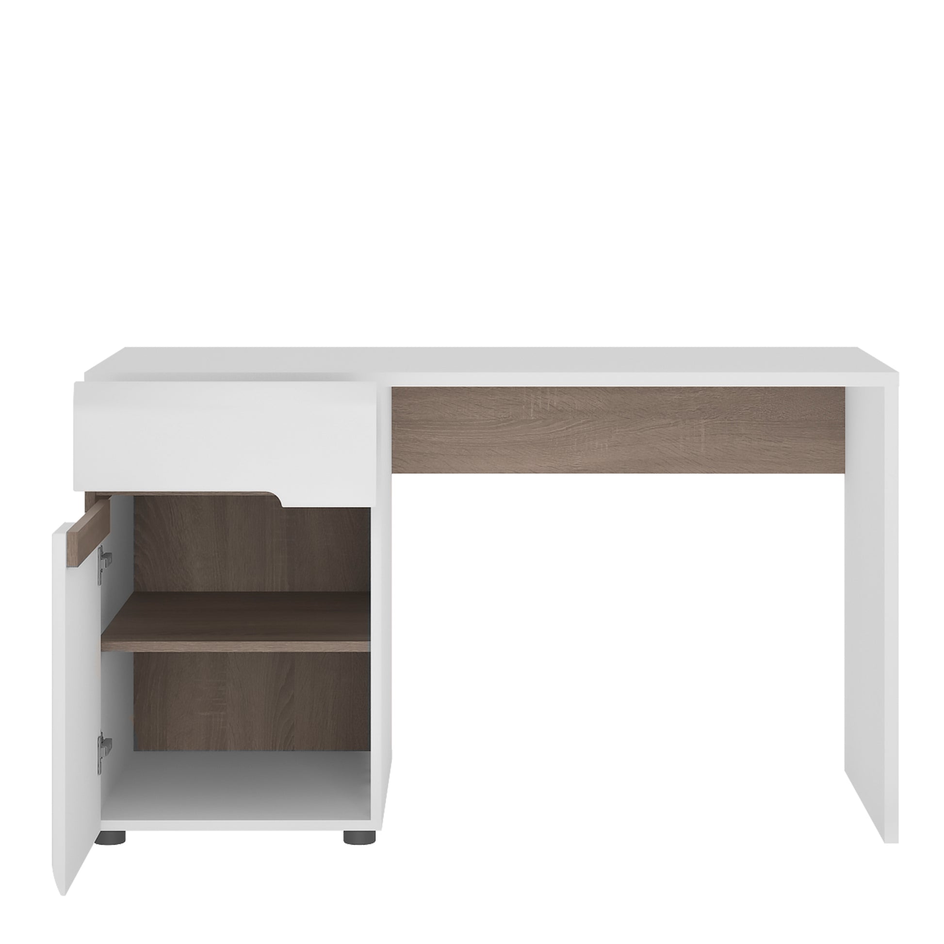 Chelsea  Desk/Dressing Table in White with Oak Trim