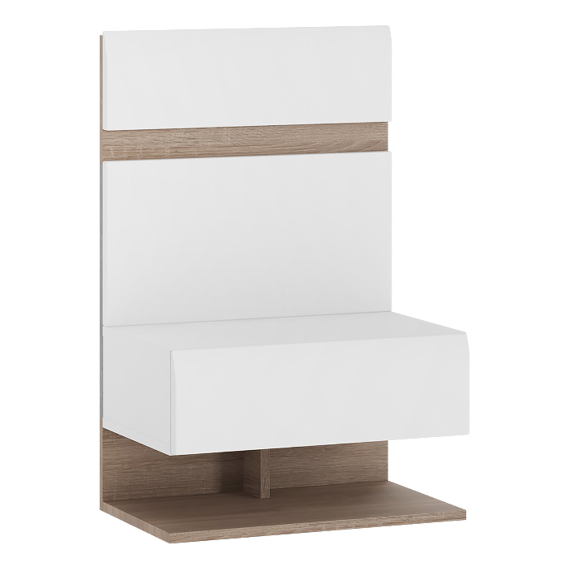 Chelsea  Bedside extension for bed in White with Oak Trim