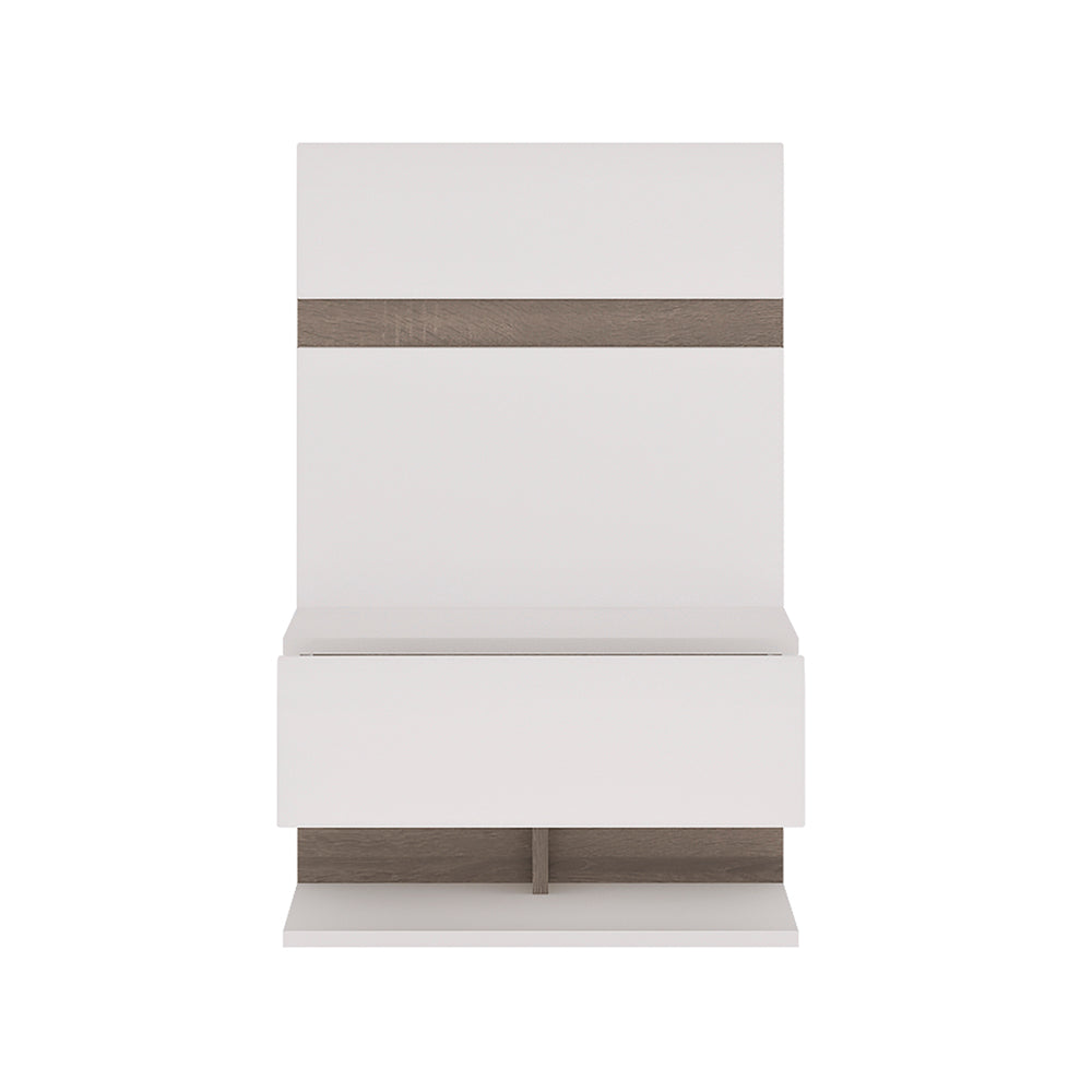 Chelsea  Bedside extension for bed in White with Oak Trim