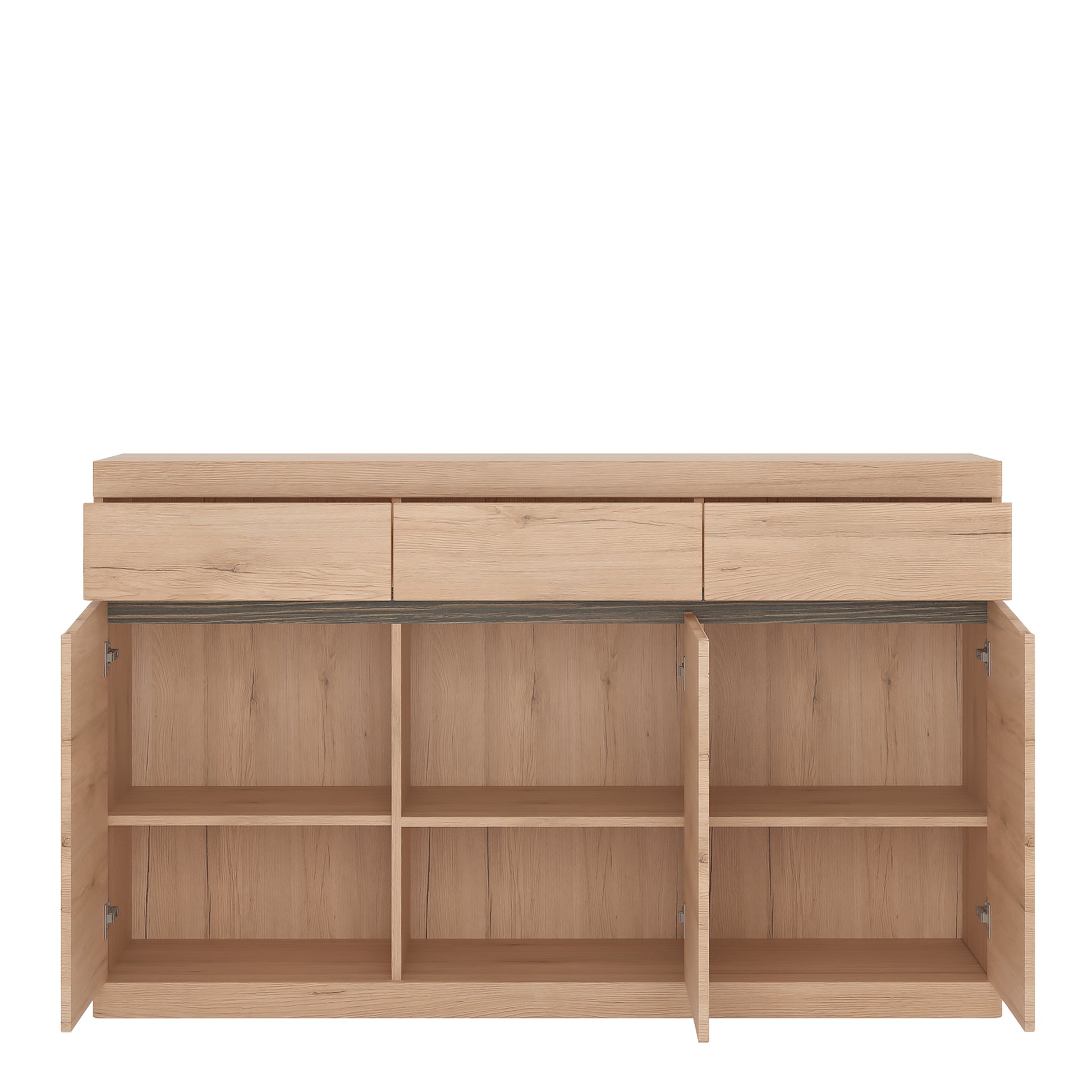 Kensington  3 Door 3 Drawer Sideboard in Oak