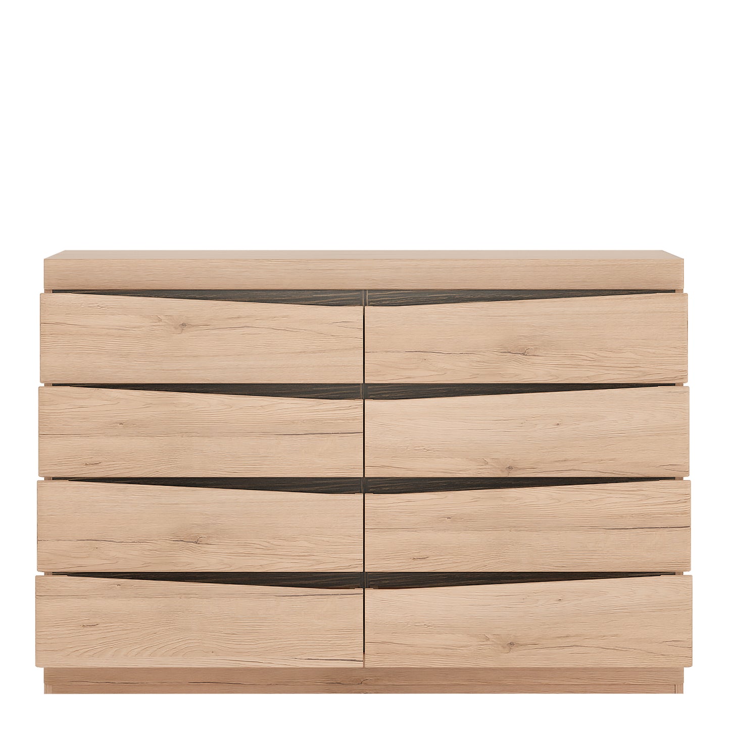 Kensington  4 + 4 Wide Chest of Drawers in Oak