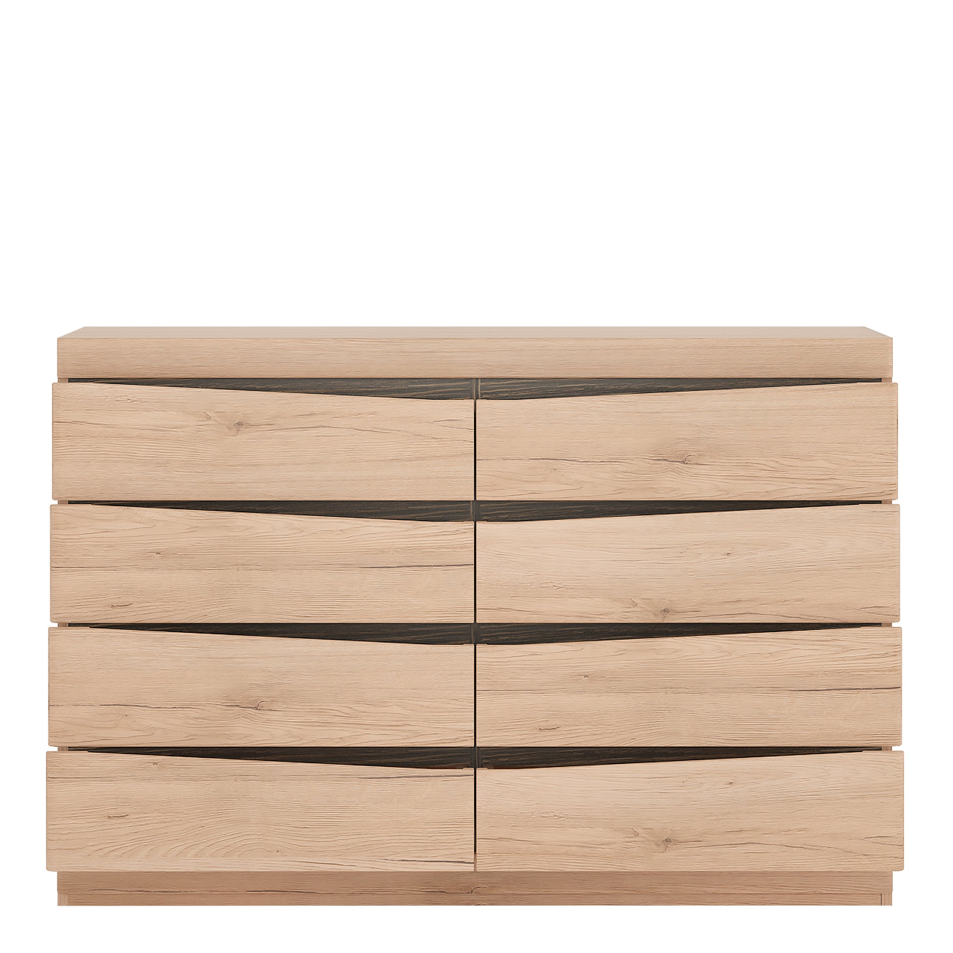 Kensington  4 + 4 Wide Chest of Drawers in Oak