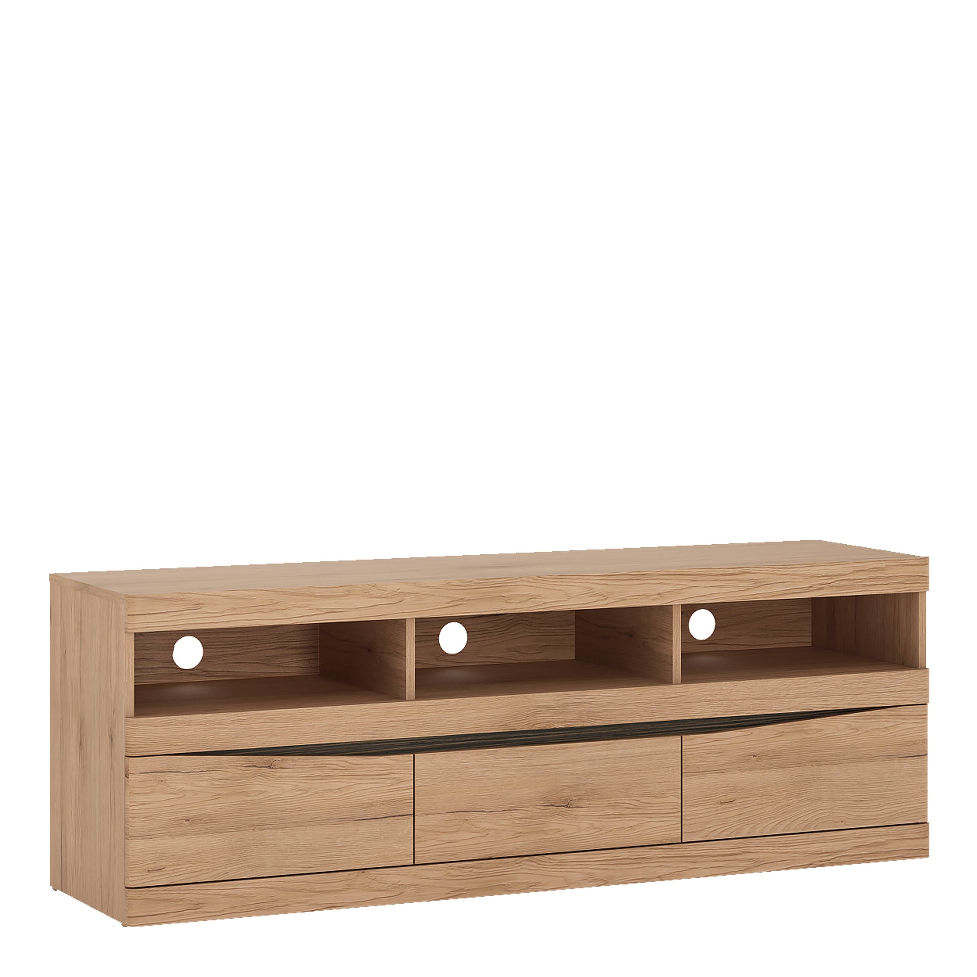 Kensington  Wide 3 drawer TV unit in Oak