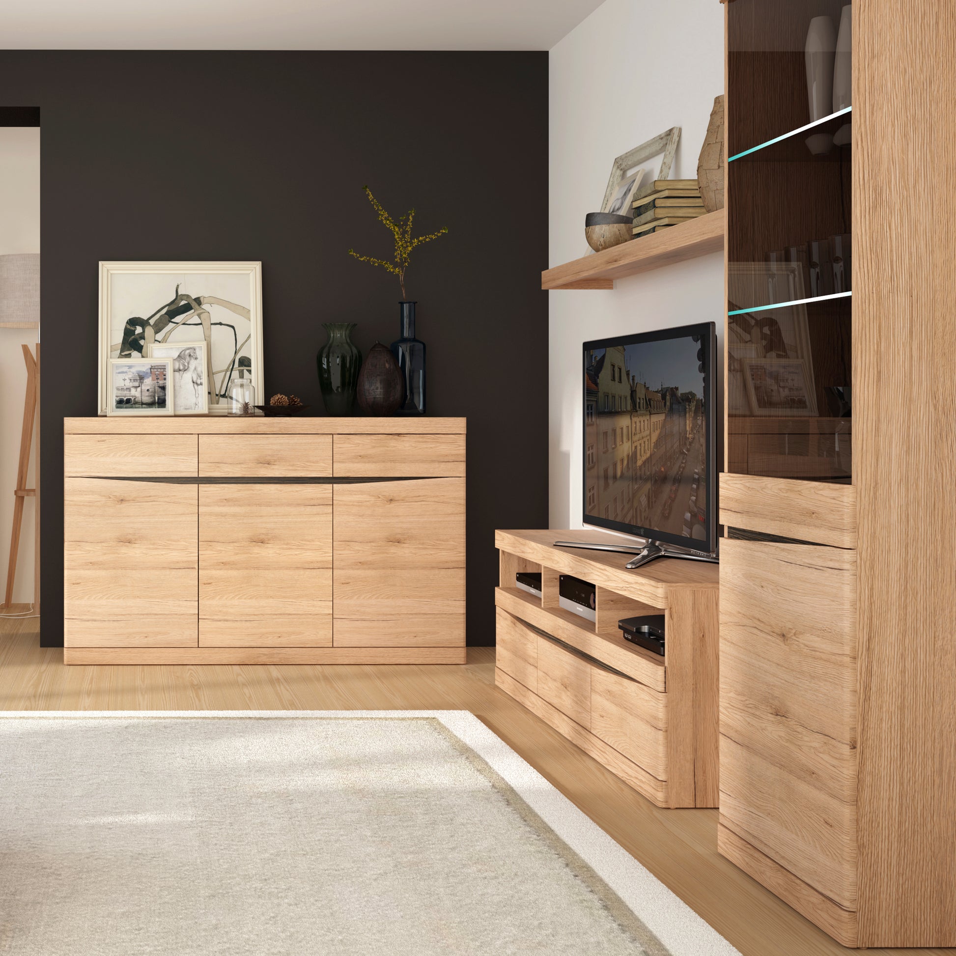 Kensington  150CM Wall Shelf in Oak