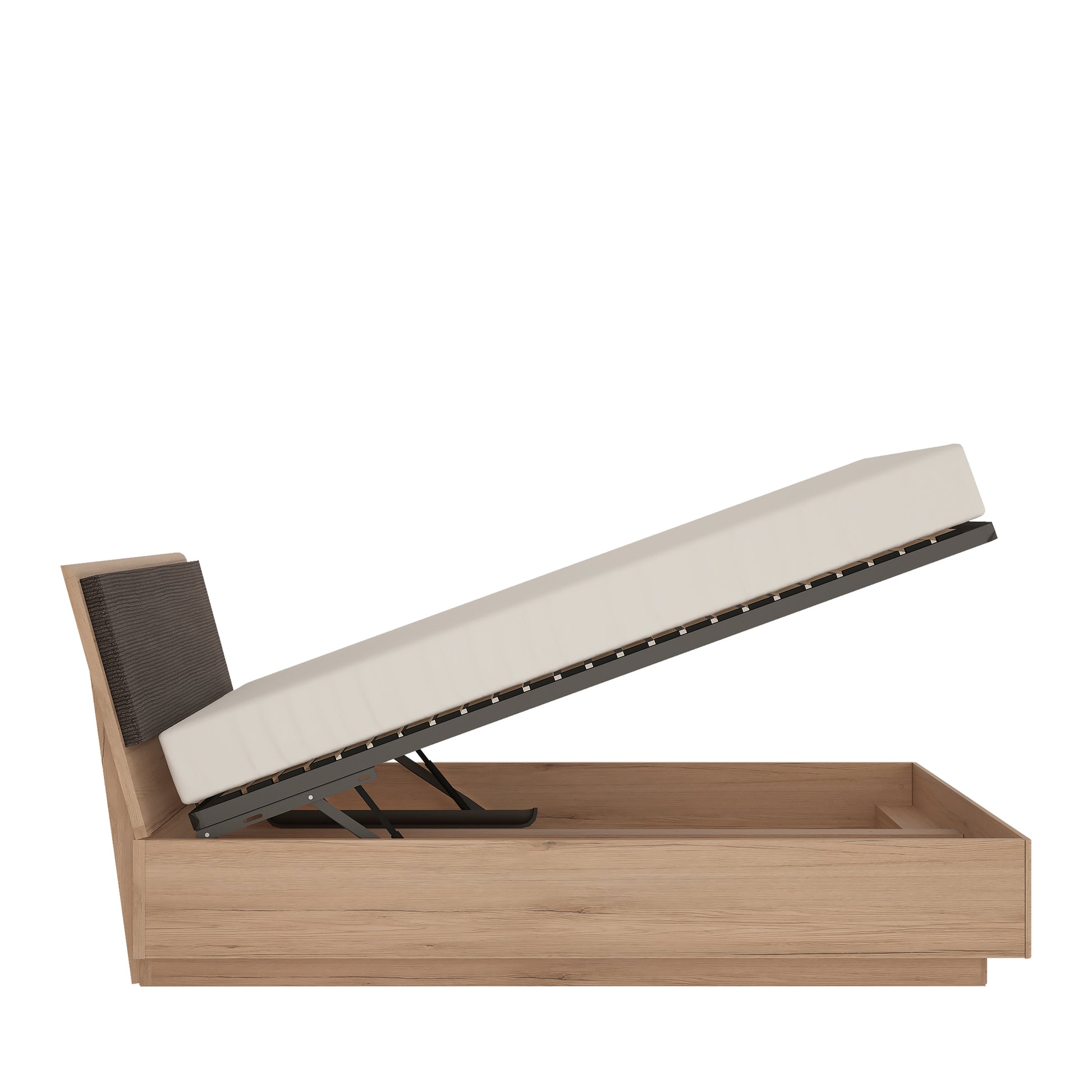 Kensington  160cm King Bed frame with lift up frame inc slats in Oak