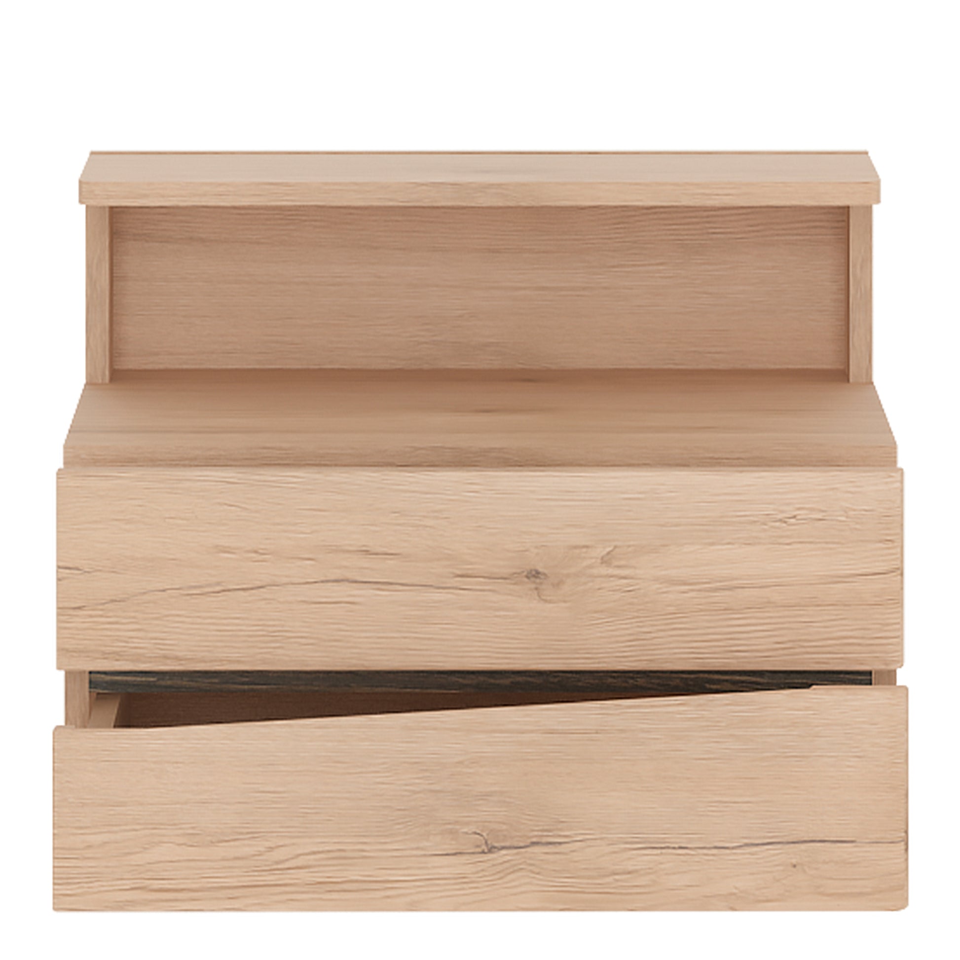 Kensington  2 Drawer Bedside Cabinet RH Drawer (wall fixing) in Oak