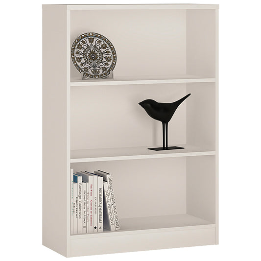 4 You  Medium Wide Bookcase in Pearl White