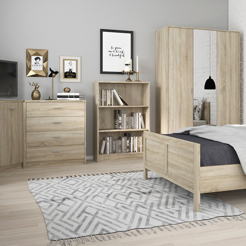 4 You  Medium Wide Bookcase in Sonama Oak