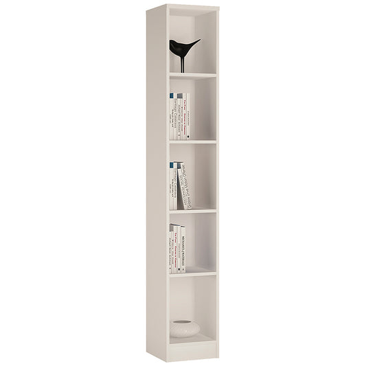 4 You  Tall Narrow Bookcase in Pearl White