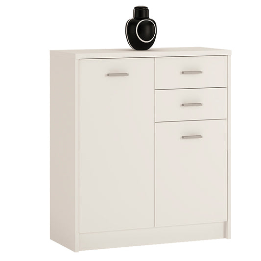 4 You  2 Door 2 drawer Cupboard in Pearl White