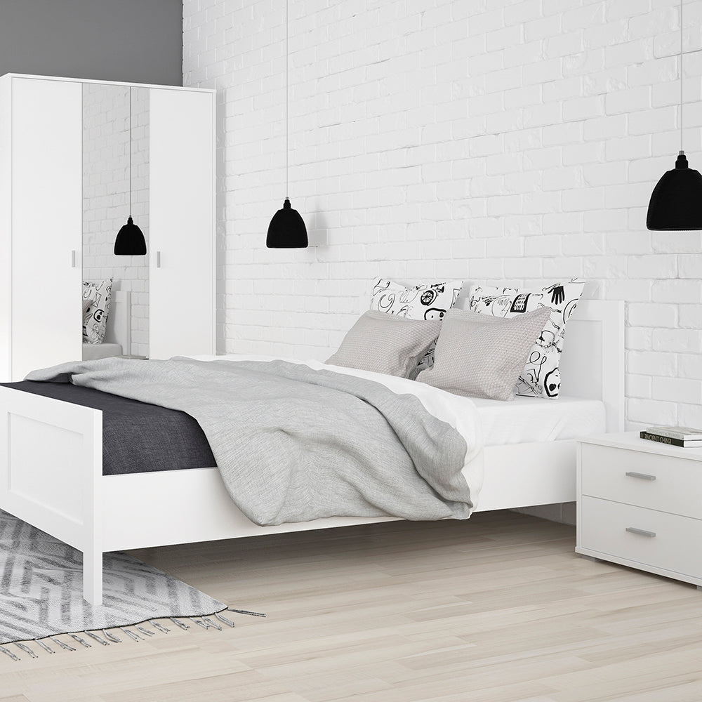 4 You  2 Drawer Low Chest/Bedside in Pearl White
