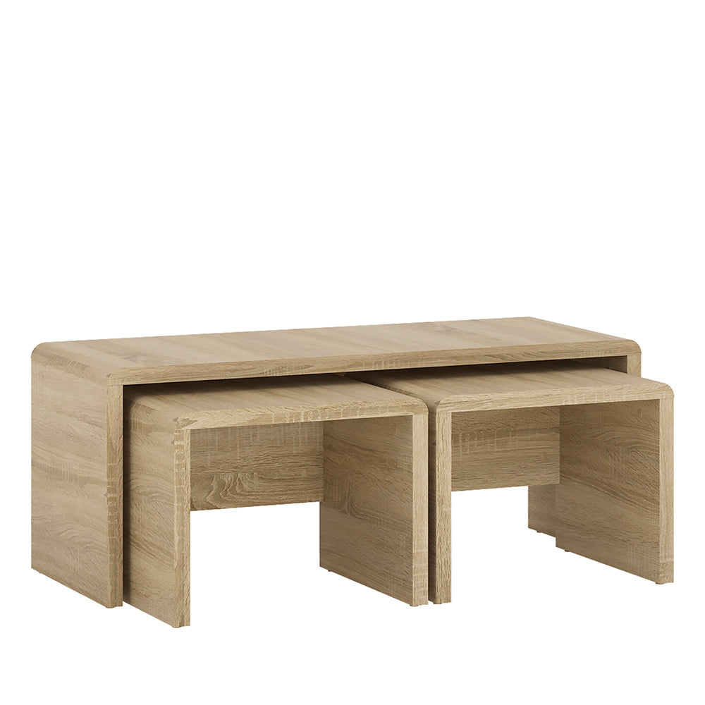 4 You  Wide Nest of Coffee Tables 1+2 in Sonoma Oak