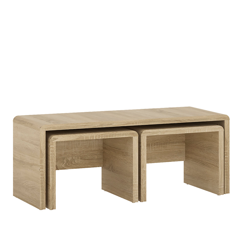 4 You  Wide Nest of Coffee Tables 1+2 in Sonoma Oak