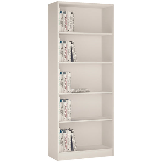 4 You  Tall Wide Bookcase in Pearl White