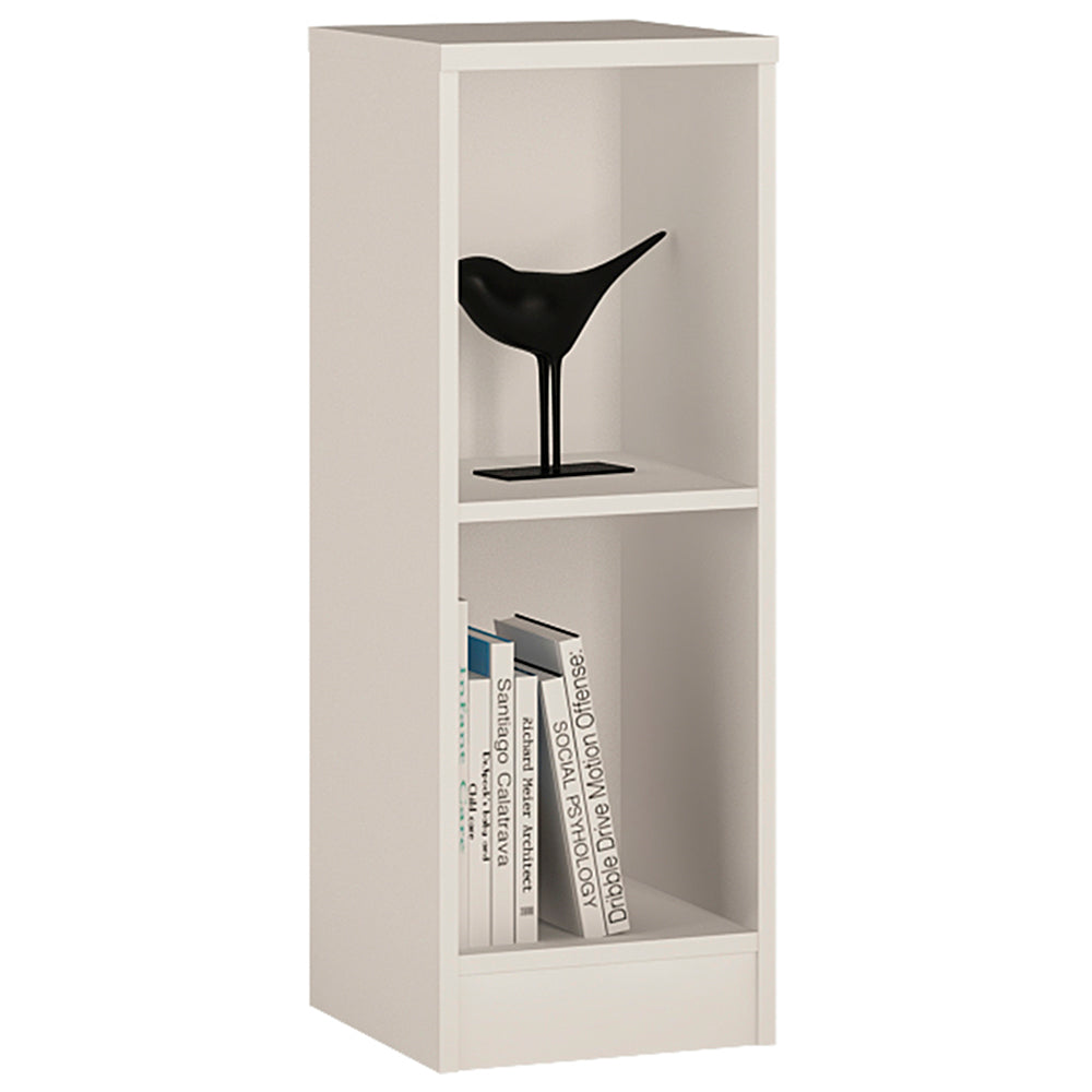 4 You  Low Narrow Bookcase in Pearl White