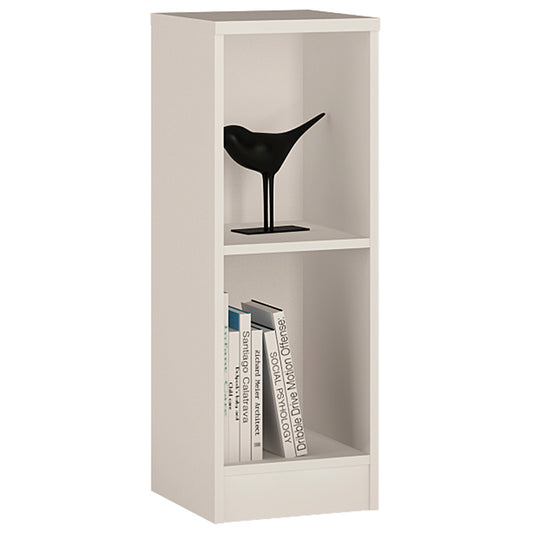 4 You  Low Narrow Bookcase in Pearl White