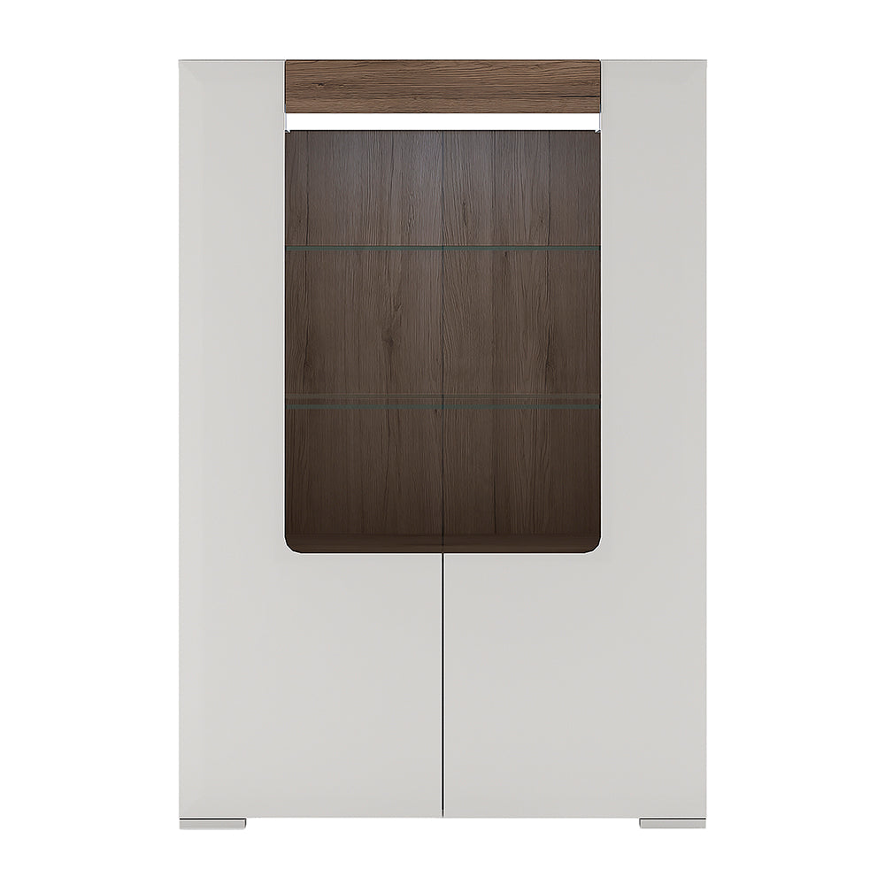Toronto  Low glazed 2 door display cabinet with internal shelves (inc. Plexi Lighting)