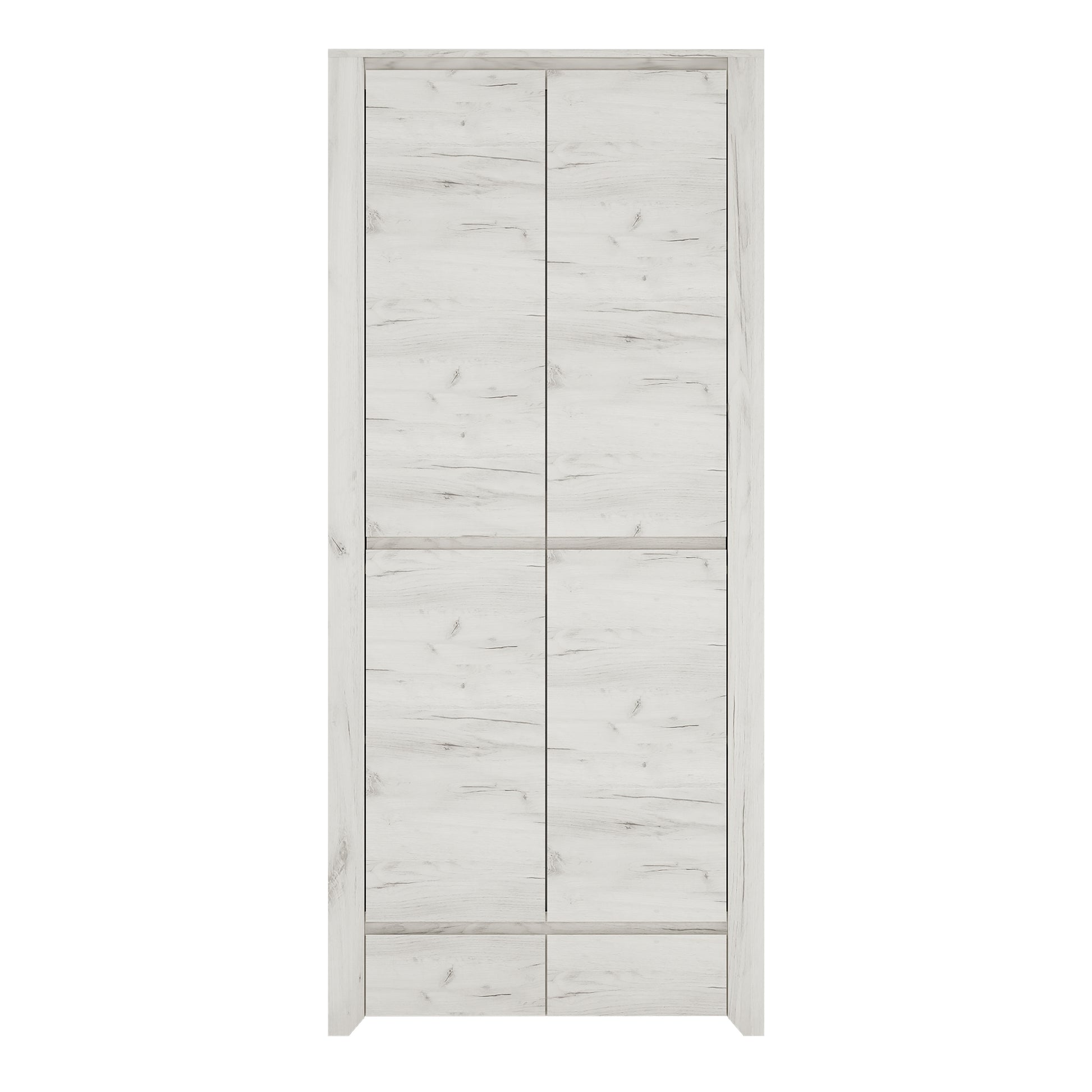 Angel  2 Door 2 Drawer Fitted Wardrobe in White Craft Oak