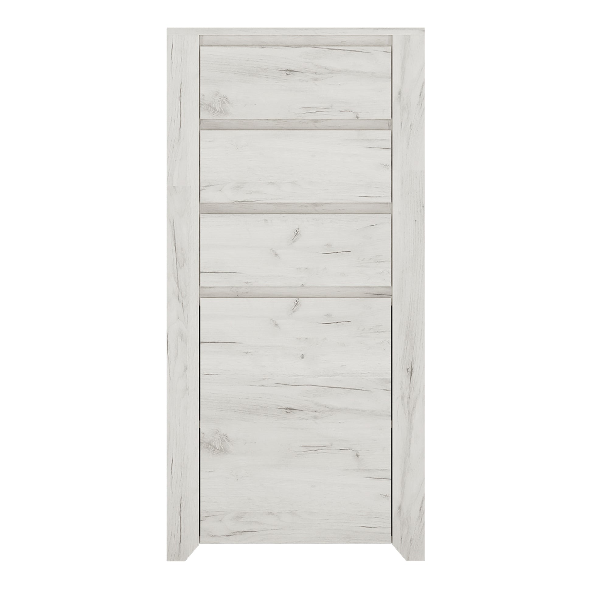 Angel  1 Door 3 Drawer Chest in White Craft Oak