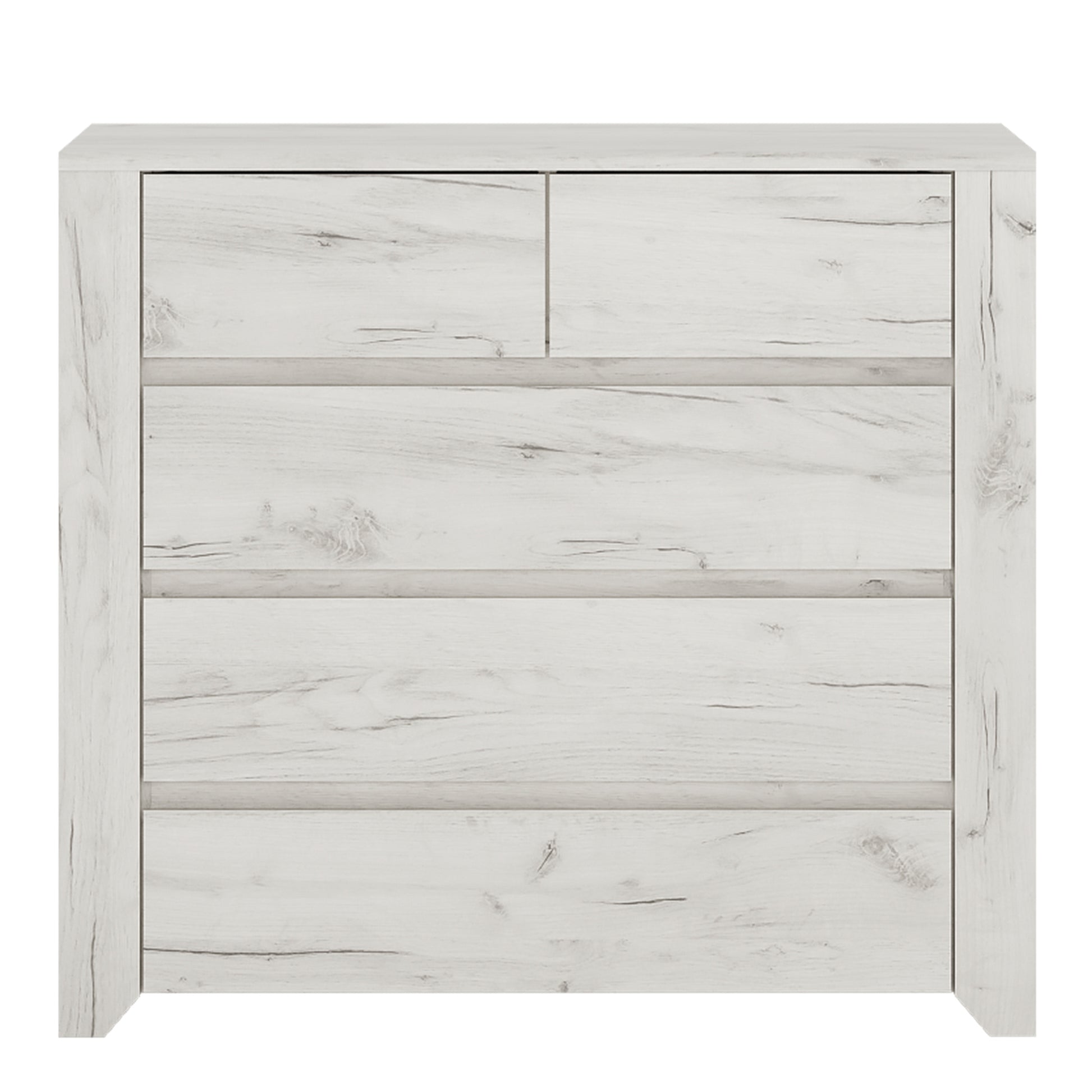 Angel  2+3 Chest of Drawers in White Craft Oak